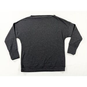 Shoulder Zip Lightweight Soft Knit Sweater Modern Uniform Street Gray Women's XS